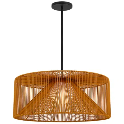 Alteck Key West 30" Wide Outdoor Rattan Led Pendant