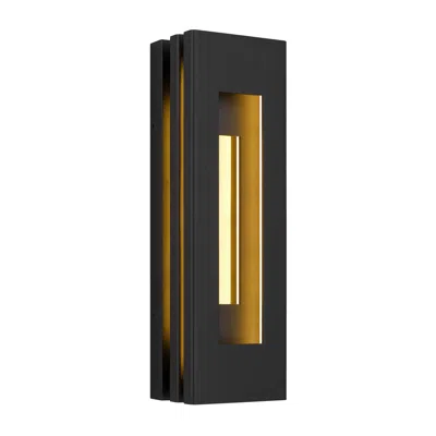 Alteck Layer 18" High Sand Black Led Wall Sconce