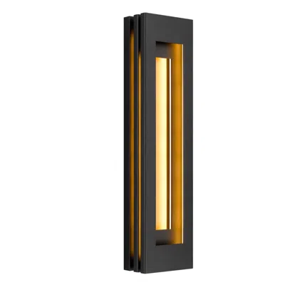 Alteck Layer 30" High Sand Black Led Wall Sconce