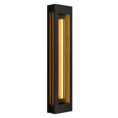 Alteck Layer 38" High Sand Black Led Wall Sconce