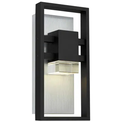 Alteck Mars 12" High Sand Black Led Wall Sconce