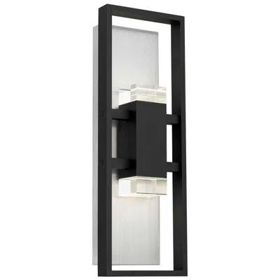Alteck Mars 18" High Sand Black Led Wall Sconce