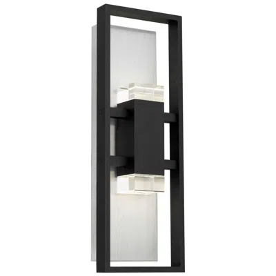 Alteck Mars 24" High Sand Black Led Wall Sconce