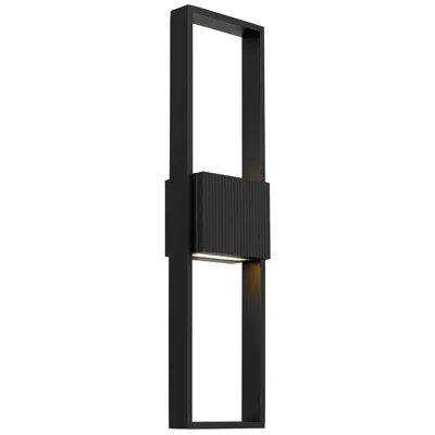 Alteck Miami 24" High Sand Black Led Wall Sconce