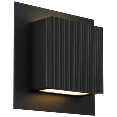 Alteck Miami 8" High Sand Black Led Wall Sconce