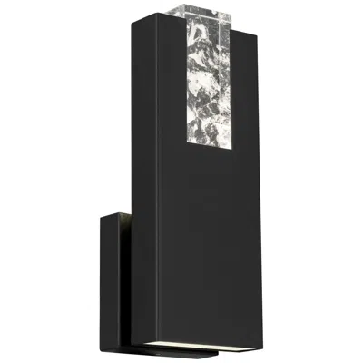 Alteck Mille 12 3/4" High Sand Black Led Wall Sconce