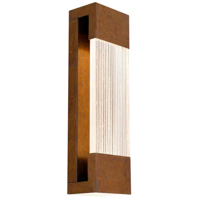 Alteck Mystic 20" High Painted Patina Brass Led Wall Sconce