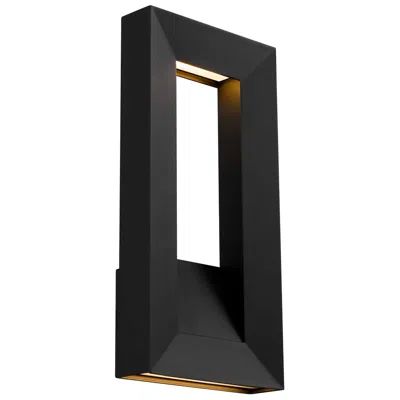 Alteck Paletto 16" High Sand Black Led Wall Sconce