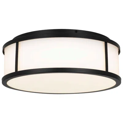 Alteck Panel Round 14" Sand Black Led Flush Mount