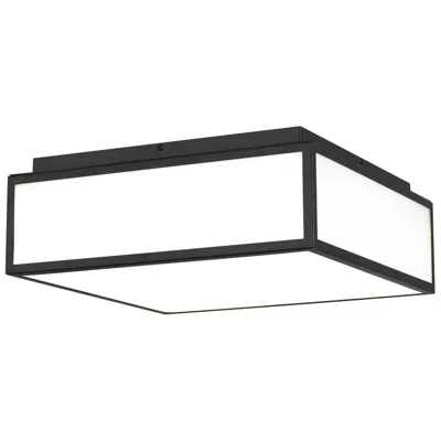 Alteck Panel Square 14" Wide Sand Black Led Flush Mount