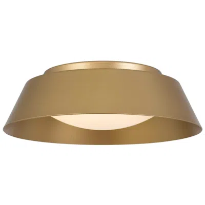 Alteck Pez 11" Painted Brass Led Flush Mount