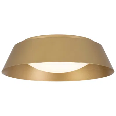 Alteck Pez 15" Painted Brass Led Flush Mount