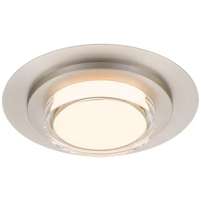 Alteck Plate Round 16" Brushed Stainless Steel Led Flush Mount