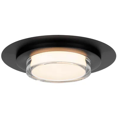 Alteck Plate Round 16" Sand Black Led Flush Mount