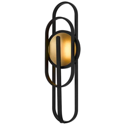 Alteck Raymond 30" High Sand Black Led Wall Sconce