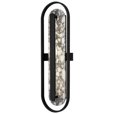 Alteck Roundabout 34" High Sand Black Led Wall Sconce