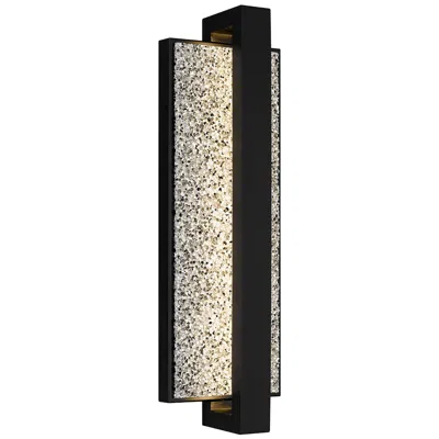 Alteck Seafoam 19" Sand Black/silver Aluminum Bubble Led Wall Sconce