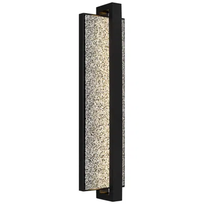 Alteck Seafoam 26" Sand Black/silver Aluminum Bubble Led Wall Sconce