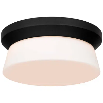 Alteck Skirt 11" Sand Black Led Flush Mount