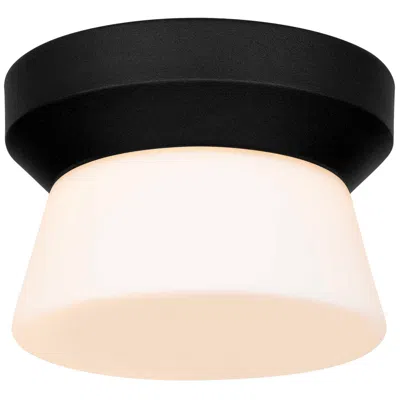 Alteck Skirt 7" Sand Black Led Flush Mount