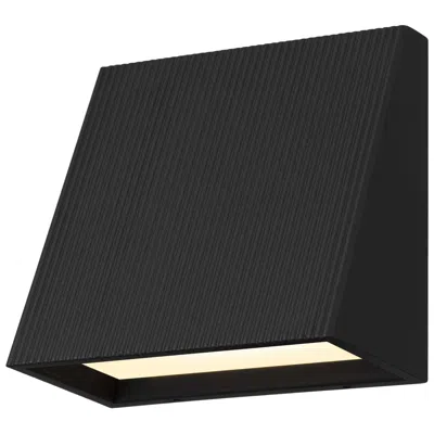 Alteck Slant 5" Wide Sand Black Led Wall Sconce