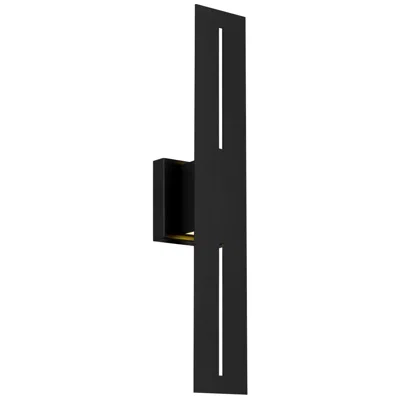 Alteck Slot 24" High Sand Black Led Wall Sconce