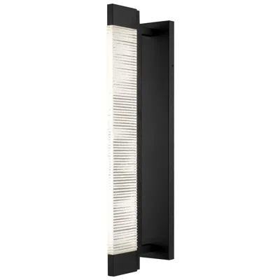 Alteck Solice 26" High Sand Black Led Wall Sconce