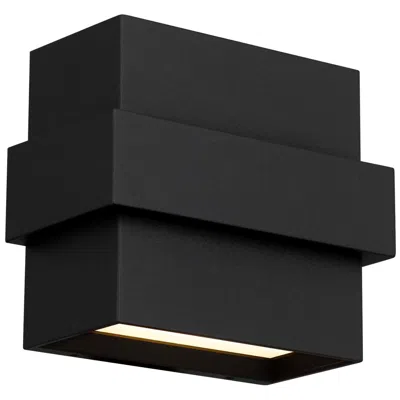 Alteck Summit 5 3/4" Wide Sand Black Led Wall Sconce