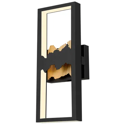 Alteck Sunrize 22" High Sand Black Led Wall Sconce