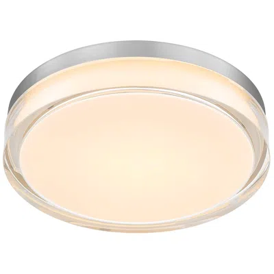 Alteck Sunspot 12" Brushed Stainless Steel Led Flush Mount