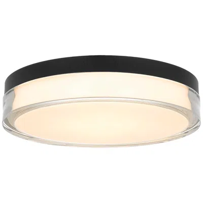 Alteck Sunspot 12" Sand Black Led Flush Mount