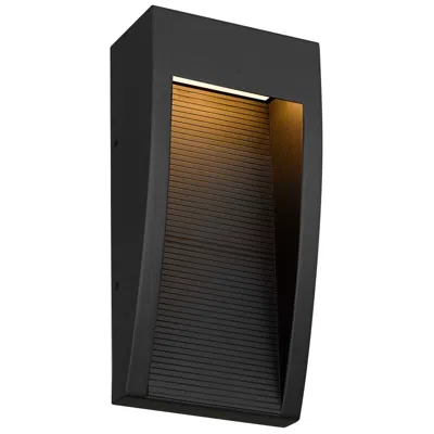 Alteck Taper 10" High Sand Black Led Wall Sconce