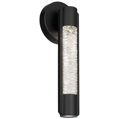 Alteck Tig 14" High Sand Black Led Wall Sconce