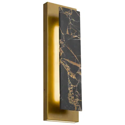 Alteck Zoey 18" High Painted Antique Brass Led Wall Sconce