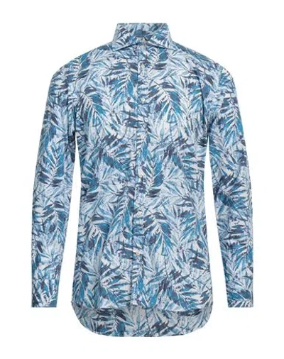 Altemflower Man Shirt Blue Size 17 Cotton