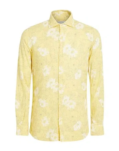 Altemflower Man Shirt Yellow Size 15 ½ Linen, Cotton