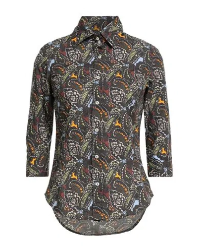 Altemflower Woman Shirt Dark Green Size S Cotton