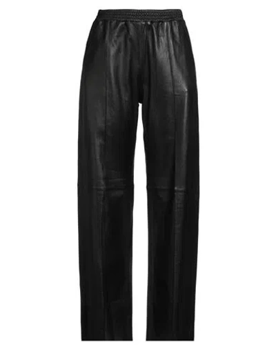 Alter Ego Woman Pants Black Size M Sheepskin In Black