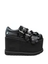 Altercore Lora Ruffled Platform Shoes In Black