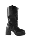 Altercore Monroe Western-style Platform Boots In Black