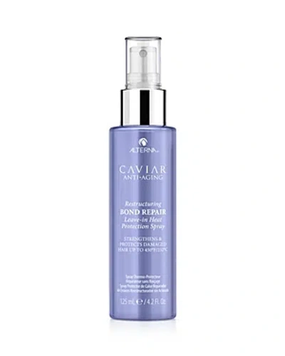 Alterna Caviar Anti-aging Restructuring Bond Repair Leave-in Heat Protection Spray 4.2 Oz. In White