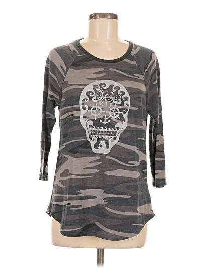 Pre-owned Alternative 3/4 Sleeve T-shirt In Gray