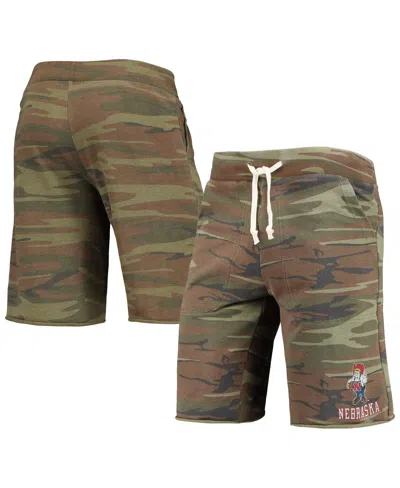 Alternative Apparel Men's Camo Nebraska Huskers Victory Lounge Shorts In Multi