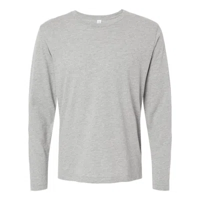 Alternative Cotton Jersey Long Sleeve Cvc Go-to Tee In Grey