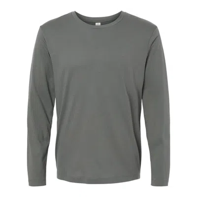 Alternative Cotton Jersey Long Sleeve Go-to Tee In Gray