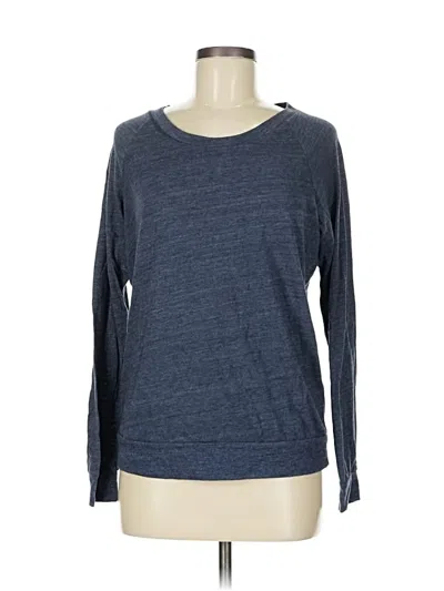 Pre-owned Alternative Earth Long Sleeve Top Blue Crew Neck Tops