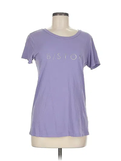 Pre-owned Alternative Earth Short Sleeve Top Purple Keyhole Neckline Tops