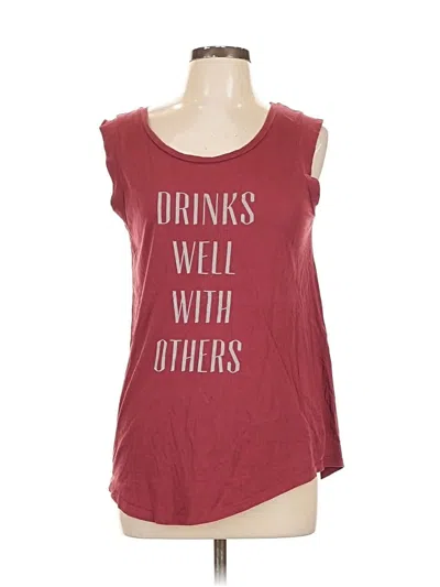 Pre-owned Alternative Earth Sleeveless T-shirt In Burgundy