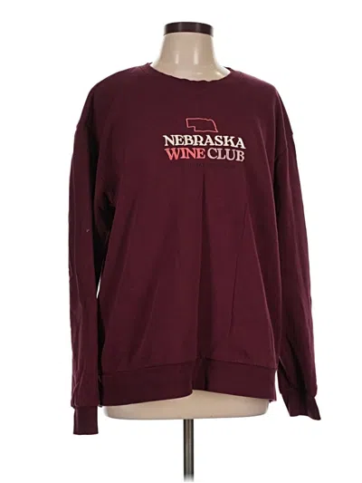 Pre-owned Alternative Earth Sweatshirt In Burgundy