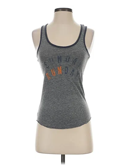 Pre-owned Alternative Earth Tank Top Gray Halter Neckline Tops